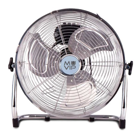 ventilateur sur pied en métal argenté Muvip