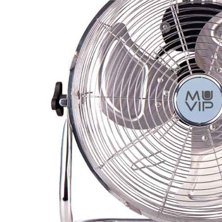 Ventilateur de sol industriel 100W 3 vitesses argent
