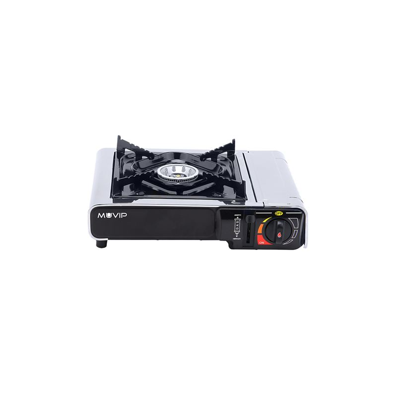 Cuisinière à gaz portable Muvip 1 brûleur - Allumage automatique - Brûleur en aluminium - Système FSD - Protection contre les su