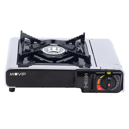 Cuisinière à gaz portable Muvip 1 brûleur - Allumage automatique - Brûleur en aluminium - Système FSD - Protection contre les su