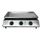 Barbecue à gaz Muvip - 3 brûleurs - Panneau de commande et plaque de cuisson en acier - Bac de récupération des graisses - Flamm