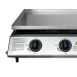 Barbecue à gaz Muvip - 3 brûleurs - Panneau de commande et plaque de cuisson en acier - Bac de récupération des graisses - Flamm