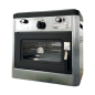 Cuisinière à gaz 2 feux Muvip - Couvercle de protection - Four 15 litres - Système de sécurité - Pare-vent - 49 x 34 x 45,5 cm -