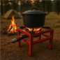 Réchaud à gaz portable renforcé Muvip MV0628 - Brûleur en fonte - Puissance 7,5 kW - Clé de réglage du gaz - Compatible butane e