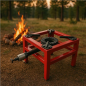 Réchaud à gaz portable renforcé Muvip MV0628 - Brûleur en fonte - Puissance 7,5 kW - Clé de réglage du gaz - Compatible butane e