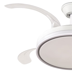 ventilateur de plafond blanc moderne à LED