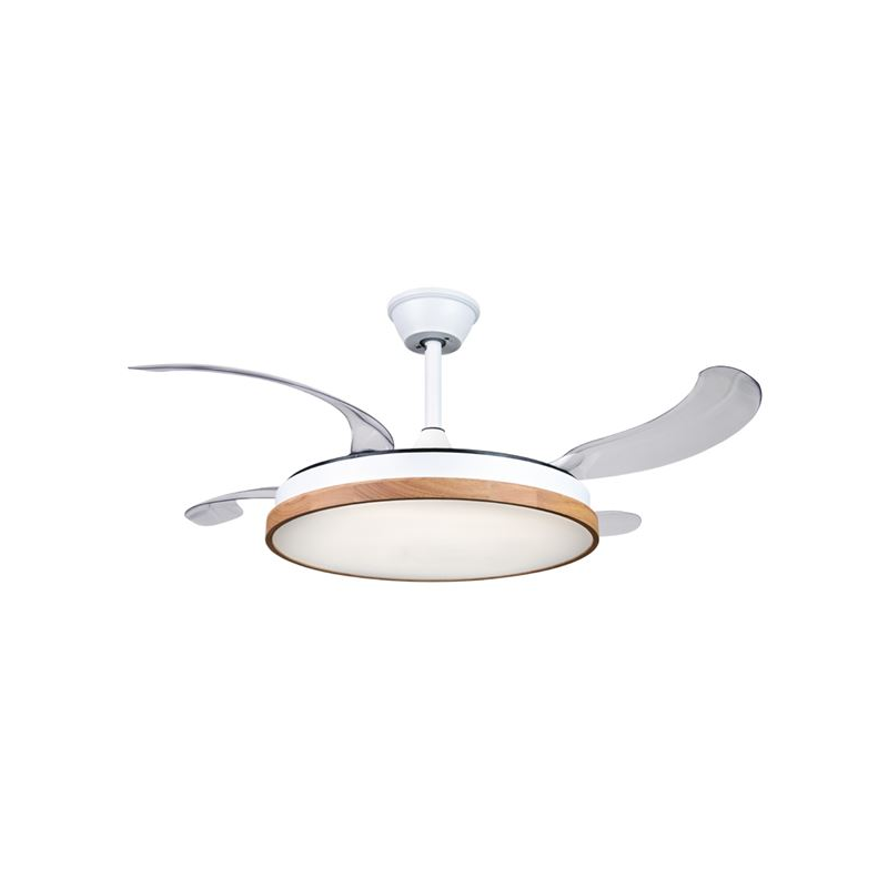 Ventilateur de plafond rétractable Muvip 30W LED bois Ventilateur de plafond rétractable Muvip 30W LED bois