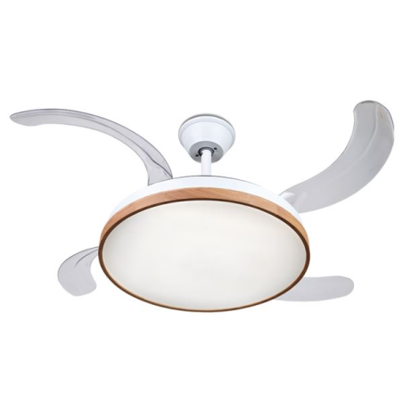 Ventilateur de plafond rétractable Muvip 30W LED bois