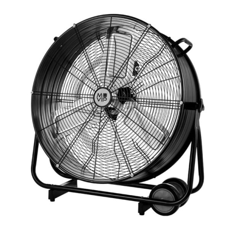 ventilateur industriel noir sur roulettes