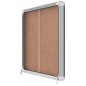 Nobo Premium Plus Vitrine à Portes Coulissantes avec Fond en Liège 8 Feuilles A4 - Taille 925x668mm - Surface Autocicatrisante