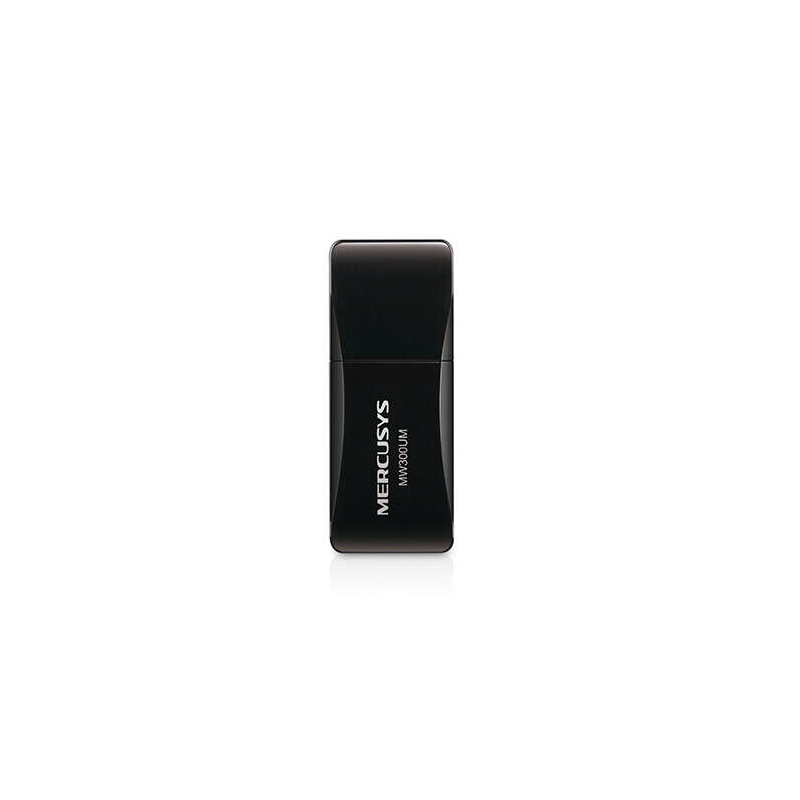 Mini adaptateur USB 2.0 sans fil Mercusys N300 - Jusqu'à 300 Mbps - Couleur noire