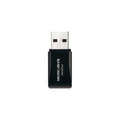 Mini adaptateur USB 2.0 sans fil Mercusys N300 - Jusqu'à 300 Mbps - Couleur noire