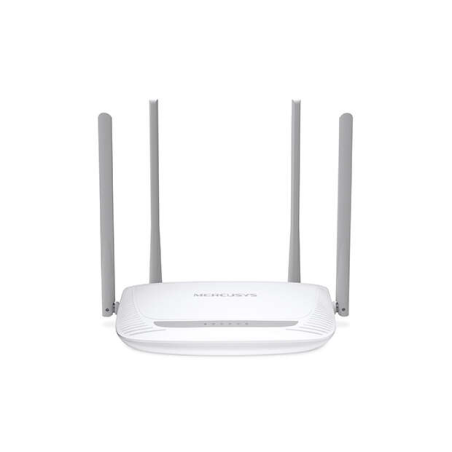 Routeur WiFi Mercusys N 300Mbps - 4 Ports 10/100Mbps - 4 Antennes 5dBi - Technologie 2x2 MIMO - Jusqu'à 500m2 de couverture WiFi