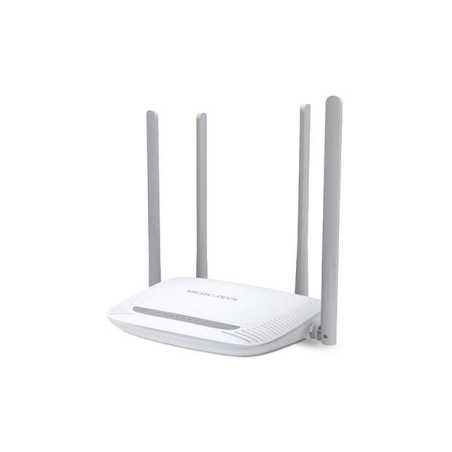Routeur WiFi Mercusys N 300Mbps - 4 Ports 10/100Mbps - 4 Antennes 5dBi - Technologie 2x2 MIMO - Jusqu'à 500m2 de couverture WiFi
