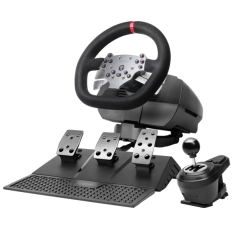 Volant et pédalier Mars Gaming MWH-RSX - Retour de force 3,2 Nm - 3 pédales à résistance progressive - Levier de vitesses en H -