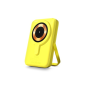 Batterie externe universelle Urban Factory Magnee Power 10 000 mAh - Entrée USB-C - Sorties USB-C, USB-A et sans fil - Jaune flu