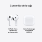 Écouteurs sans fil Apple AirPods 4e génération - Boîtier de chargement - USB-C - Blanc