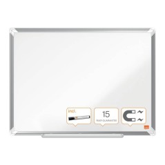 Nobo Premium Plus Tableau Blanc Magnétique en Acier Laqué 600x450mm - Montage en Angle - Surface Effaçable Facile - Couleur