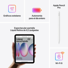 Apple iPad Mini - Écran 8,3 pouces - Puce A17 Pro - 512 Go - Wi-Fi - Bleu