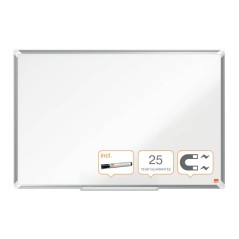 Nobo Premium Plus Tableau Blanc Magnétique en Acier Émaillé 900x600mm - Montage en Angle - Surface Effaçable par le Haut