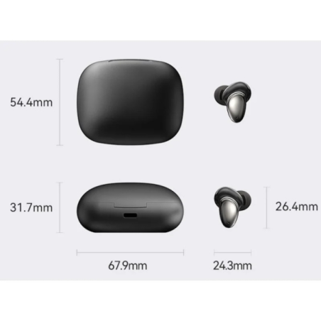 Écouteurs intra-auriculaires sans fil Vention Tiny T13 - Bluetooth 5.3 - Jusqu'à 6 heures d'autonomie - Portée de 10 m - Réducti