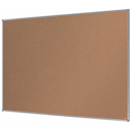 Tableau d'affichage en liège Nobo Essence 1500x1000mm - Montage en angle - Surface naturelle - Cadre en aluminium anodisé
