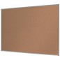 Tableau d'affichage en liège Nobo Essence 1500x1000mm - Montage en angle - Surface naturelle - Cadre en aluminium anodisé