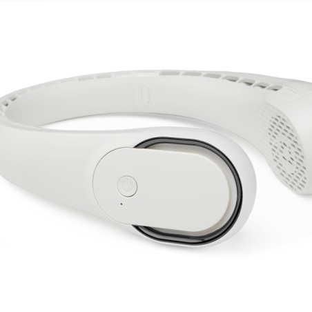 Ventilateur de cou Orbegozo NF 4500 - Moteur CC - 3 vitesses - Sortie d'air à 360° - Silencieux - Batterie 3600 mAh - Blanc