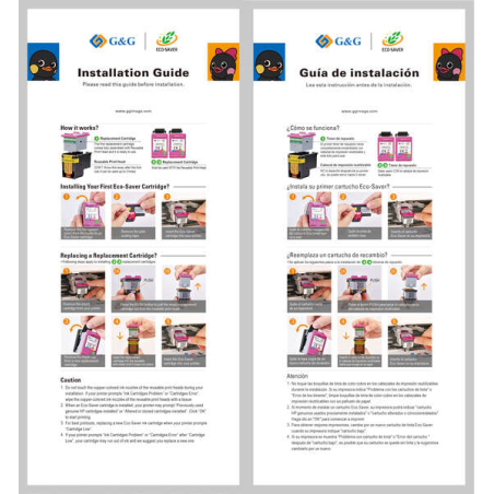 G&G HP 304XL Color Pack de 3 cartouches d'encre remanufacturées - Eco Saver - Affiche le niveau d'encre - Remplace N9K07AE/N9K05