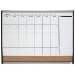 ✅ Nobo Petit Agenda Tableau Magnétique avec Tableau d'Affichage en Liège 585x430mm - Hebdomadaire et Mensuel - en stock