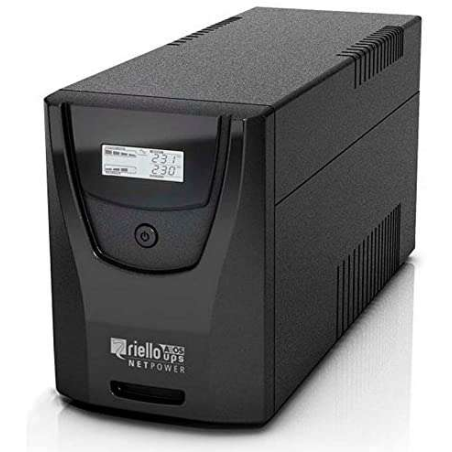 Riello Net Power UPS 1000 VA/600W - Technologie Line Interactive - USB, 4x IEC 320
