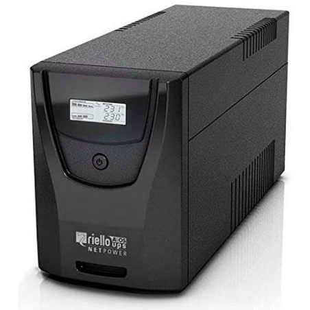 Riello Net Power UPS 2000VA 1200W - Technologie Line Interactive - USB, RS-232, 6x IEC 320
