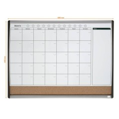 Nobo Petit agenda tableau magnétique avec liège 585 x 430 mm Hebdo/Men