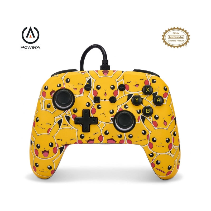 Manette filaire améliorée PowerA pour Nintendo Switch - Pikachu Moods