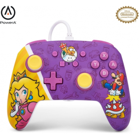 Manette filaire améliorée PowerA pour Nintendo Switch - Princess Peach Battle