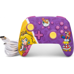 Manette filaire améliorée PowerA pour Nintendo Switch - Princess Peach Battle