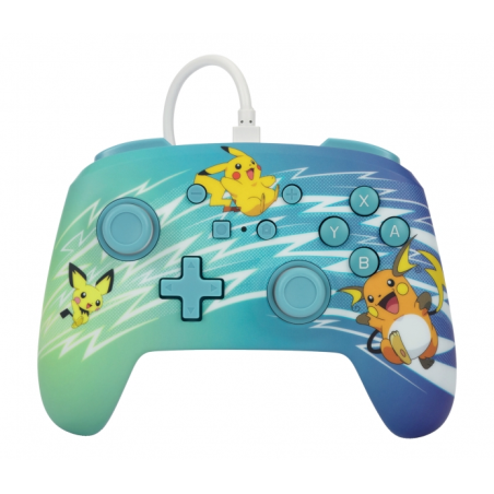 Manette filaire améliorée PowerA pour Nintendo Switch - Pikachu Evolution