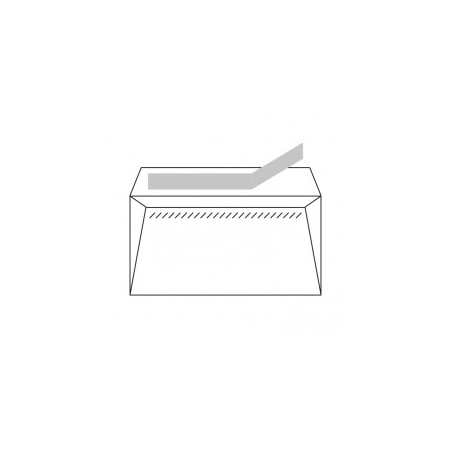 Lot de 500 enveloppes américaines Sam en papier offset 90 g/m² - 115 x 225 mm - Autocollantes avec bande silicone - Blanches