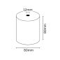 LOT de 5 Rouleau de papier thermique Oqonos 80 x 80 x 12 mm, sans BPA, FSC, 74,2 mètres, 55 grammes