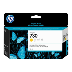 HP Cartouche encre 730 (P2V64A) Jaune