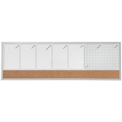 ✅ Nobo Small Magnetic Board Weekly Planner 585x190mm - Cork Strip - Adhésifs et Aimants - Gris couleur gris en stock