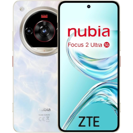 Smartphone ZTE Nubia Focus 2 Ultra 5G - Écran 6,8" - 8 + 12 Go de RAM - 512 Go de stockage - 120 Hz - Batterie 5000 mAh - Blanc