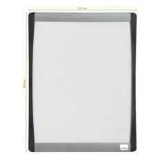 ✅ Nobo Mini Tableau Magnétique avec Cadre Arqué 215x280 - Design Argenté et Noir Élégant - Pastilles Adhés en stock