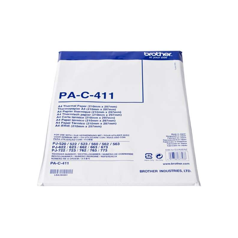 Brother PAC411 Pack de 100 feuilles A4 de papier thermique original