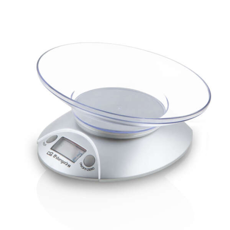 Balance de Cuisine Électronique Orbegozo PC 1009 - Écran LCD - BOL Transparent - Capacité 3Kg - Précision 1g - Unités Gr/Kg/Oz/L