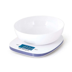 Orbegozo PC 1014 Poids de cuisine électronique - Précision 1 g - Plateforme en verre - Écran LCD bleu - Capacité 5 kg - Comprend