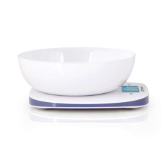 Orbegozo PC 1014 Poids de cuisine électronique - Précision 1 g - Plateforme en verre - Écran LCD bleu - Capacité 5 kg - Comprend