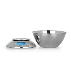 Orbegozo PC 2011 Poids de cuisine électronique - Précision et facilité dans la cuisine - Boîtier et bol en acier inoxydable - Éc