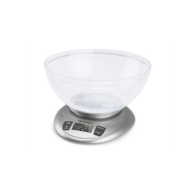 Balance de Cuisine Numérique Orbegozo PC 2017 - Précision et polyvalence dans vos recettes - Capacité 3,5kg - BOL Transparent -