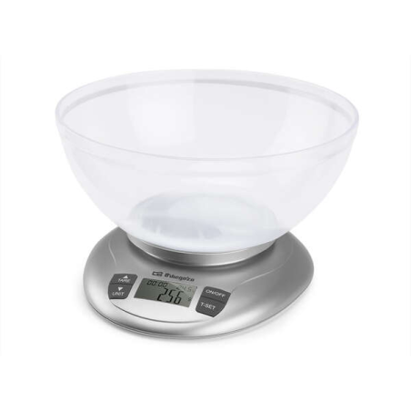 Balance de Cuisine Numérique Orbegozo PC 2017 - Précision et polyvalence dans vos recettes - Capacité 3,5kg - BOL Transparent -